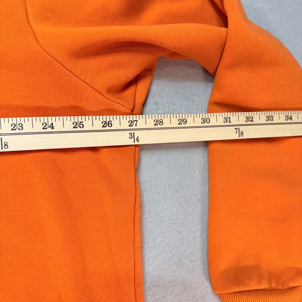 Adidas Crewneck‎ Sweatshirt Pullover Jumper Orange White Logo Mens 2XL